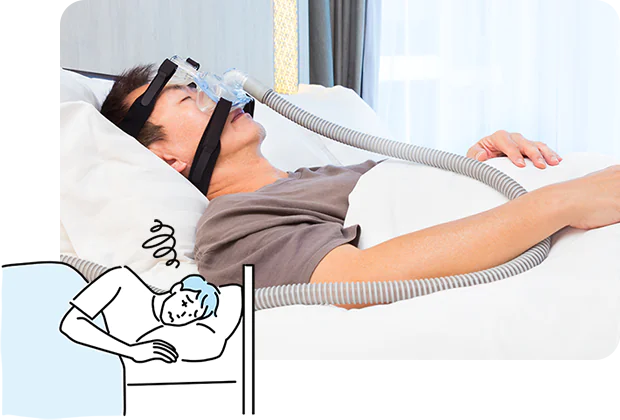 睡眠時無呼吸症候群の簡易検査からCPAP治療まで対応