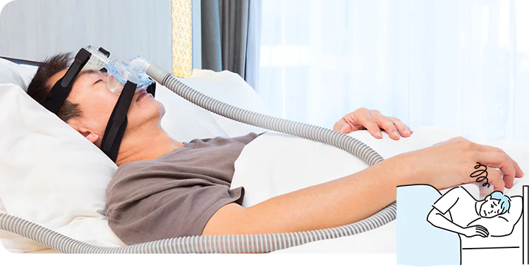 睡眠時無呼吸症候群の簡易検査からCPAP治療まで対応
